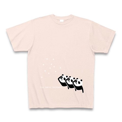 無茶しやがって…・ダーク｜Tシャツ Pure Color Print｜ライトピンク