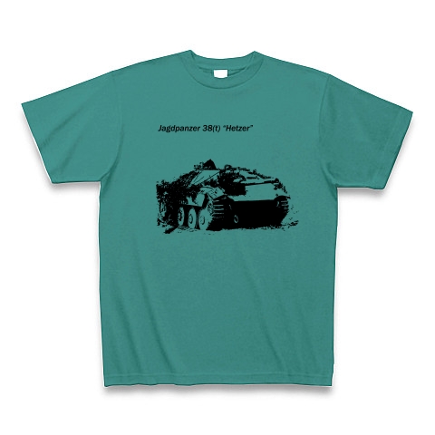 ドイツ駆逐戦車 38(t)”ヘッチャ”｜Tシャツ｜ピーコックグリーン