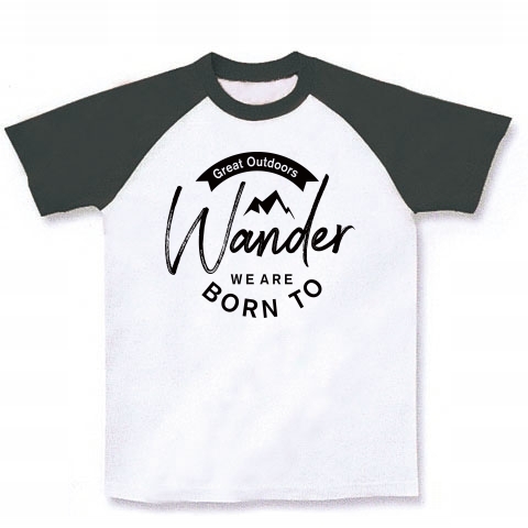 Wander｜ラグランTシャツ｜ホワイト×ブラック