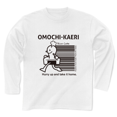 OMOCHI-KAERI｜長袖Tシャツ｜ホワイト