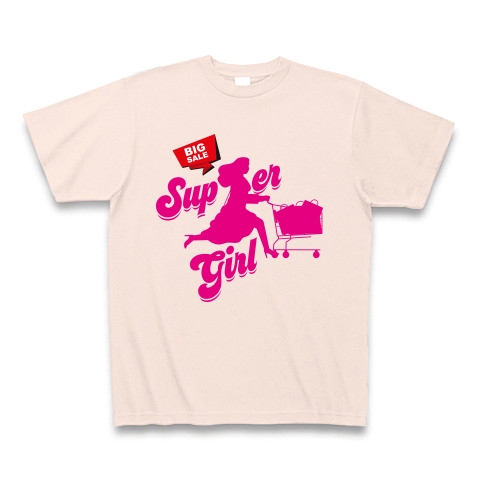 Super Girl｜Tシャツ Pure Color Print｜ライトピンク