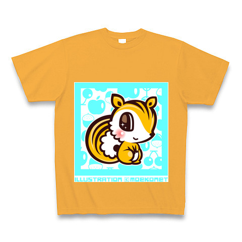 商品詳細 リス動物キャラクターイラスト Tシャツ Pure Color Print コーラルオレンジ デザインtシャツ通販clubt