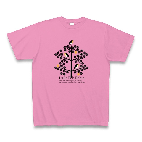 かわいいコマドリ｜Tシャツ Pure Color Print｜ピンク