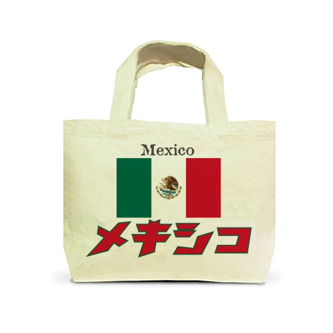 カタカナ国旗Tシャツ「メキシコ」｜トートバッグS｜ナチュラル