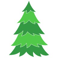 自分で飾り付けるクリスマスツリー（緑）