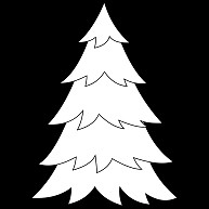 自分で飾り付けるクリスマスツリー（白）