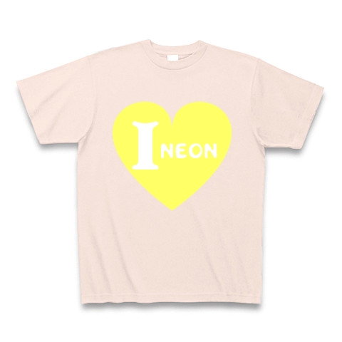 アイラブネオンカラー（蛍光イエロー）｜Tシャツ Pure Color Print｜ライトピンク