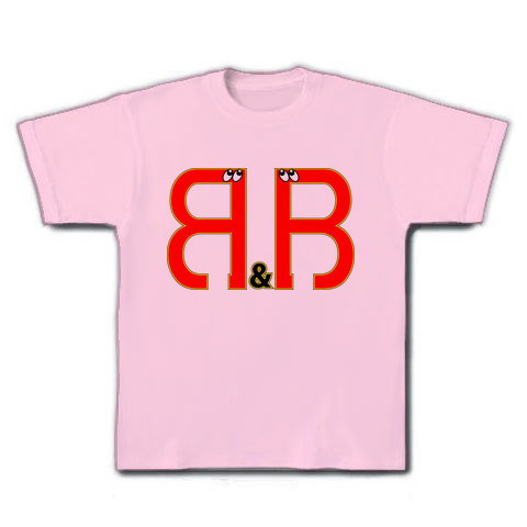 Ｂ＆Ｂのなつかしいパロディーデザイン｜Tシャツ｜ライトピンク