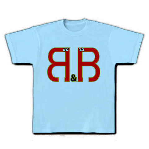Ｂ＆Ｂのなつかしいパロディーデザイン｜Tシャツ｜ライトブルー