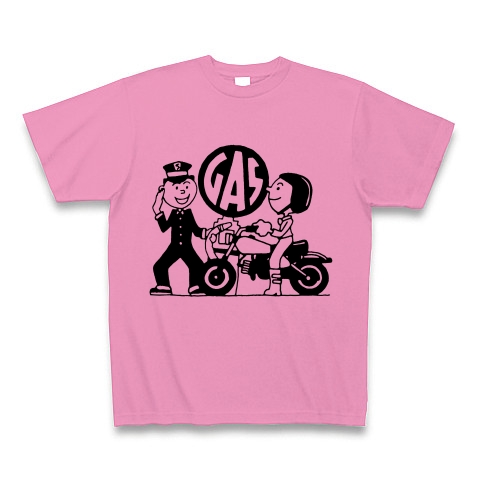 バイクにガソリン｜Tシャツ｜ピンク