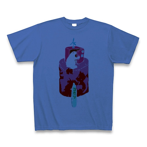 シロクマバー（イチゴ）｜Tシャツ｜ミディアムブルー