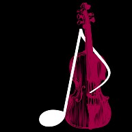 音符とバイオリン｜ポロシャツ Pure Color Print｜ホットピンク