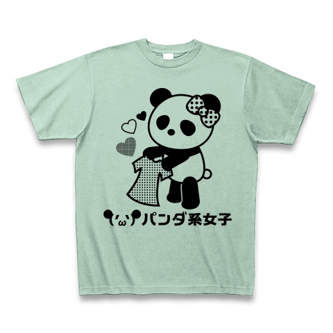 商品詳細 パンダ系女子ぱんだ Tシャツ アイスグリーン デザインtシャツ通販clubt