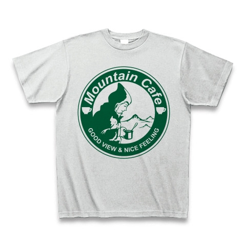 商品詳細 マウンテンカフェ 丸ロゴ緑 Tシャツ アッシュ デザインtシャツ通販clubt