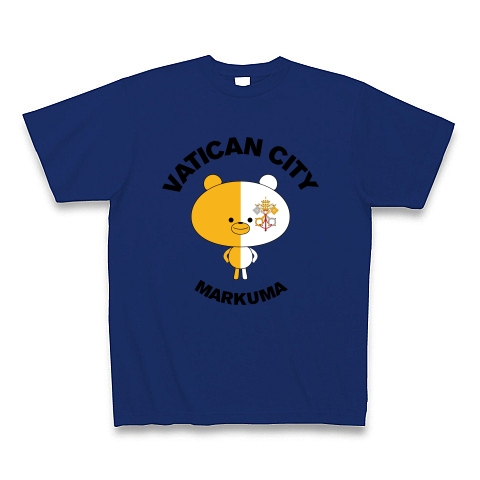 商品詳細 バチカン市国 マークマ 国旗スタイル Tシャツ Pure Color Print ロイヤルブルー デザインtシャツ通販clubt