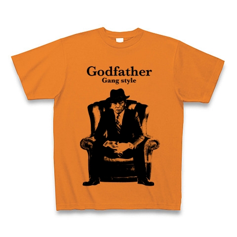 商品詳細 Godfather Gang Style ギャングスタイル麻生太郎 Tシャツ オレンジ デザインtシャツ通販clubt