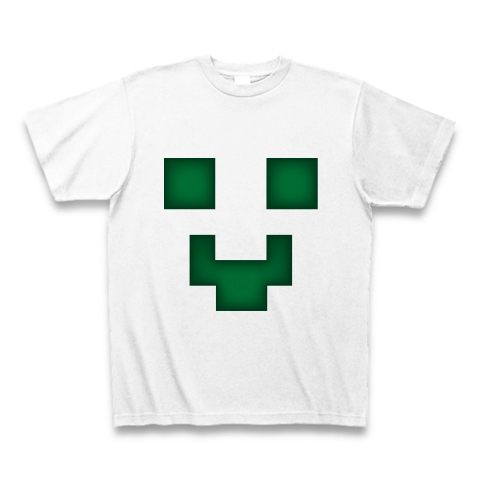 商品詳細 マインクラフト Minecraft風 ニコちゃんマーク Tシャツ ホワイト デザインtシャツ通販clubt