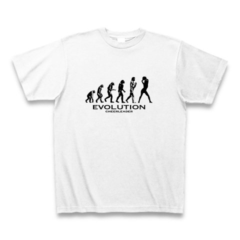 商品詳細 進化論 チアリーダー Design Tシャツ ホワイト デザインtシャツ通販clubt