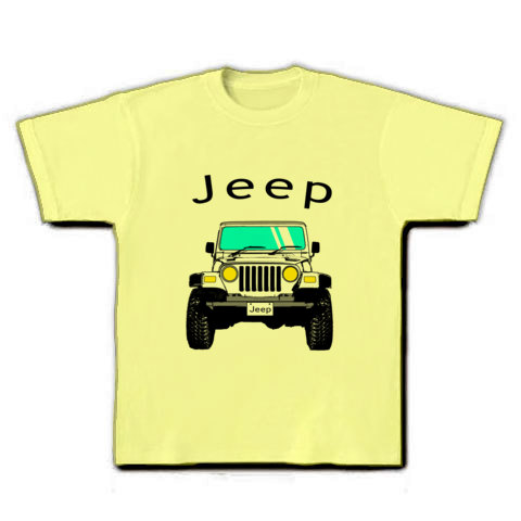 商品詳細『ジープ・Jeep｜Tシャツ｜ライトイエロー』デザインTシャツ 