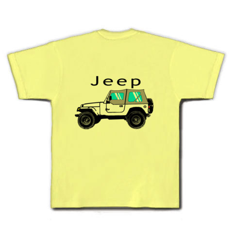 商品詳細『ジープ・Jeep｜Tシャツ｜ライトイエロー』デザインTシャツ 