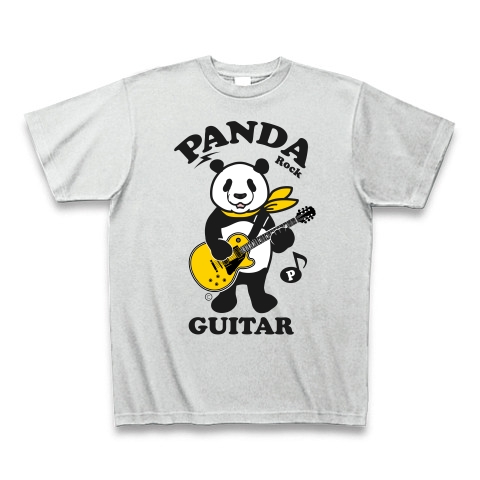 商品詳細 パンダ ギター 楽器 イラスト デザイン Tシャツ アニマル 音楽 動物 アイテム グッズ ギタリスト Guitar Rock Tシャツ Pure Color Print アッシュ デザインtシャツ通販clubt