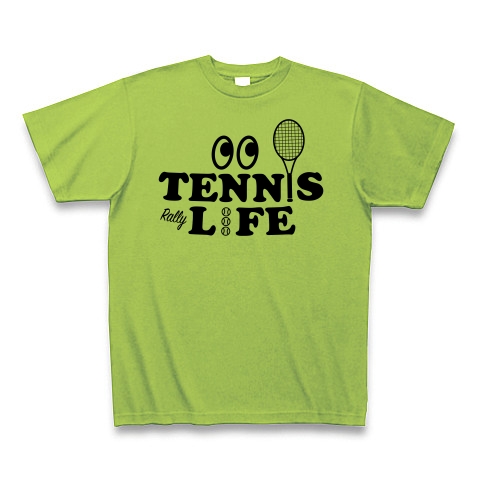 商品詳細 テニス Tennis ライフ 目玉 文字 アイテム デザイン ラケット ガット イラスト スポーツ Tシャツ サーブ 男子 女子 かっこいい かわいい 選手 画像 ボール 王子 応援 Tシャツ ライム デザインtシャツ通販clubt