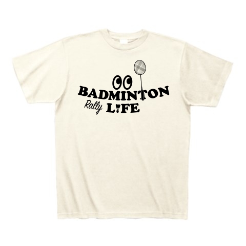 商品詳細 バドミントン Badminton 目玉 ライフ ラリー デザイン Tシャツ スポーツ かっこいい かわいい 女子 男子 羽球 シャトル スマッシュ ラケット プレーヤー 選手 マンガ イラスト Tシャツ アイボリー デザインtシャツ通販clubt