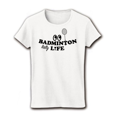 商品詳細 バドミントン Badminton 目玉 ライフ ラリー デザイン Tシャツ スポーツ かっこいい かわいい 女子 男子 羽球 シャトル スマッシュ ラケット プレーヤー 選手 マンガ イラスト レディースtシャツ ホワイト デザインtシャツ通販clubt