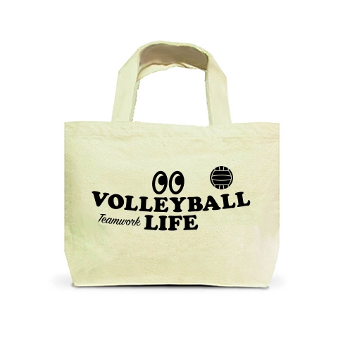 商品詳細 バレーボール 目玉 Volleyball Tシャツ デザイン セッター トス アタッカー ブロック ポジション 部活 スポーツ 応援 有望 有力 確実 男子 女子 かっこいい かわいい チームワーク トートバッグs ナチュラル デザインtシャツ通販clubt