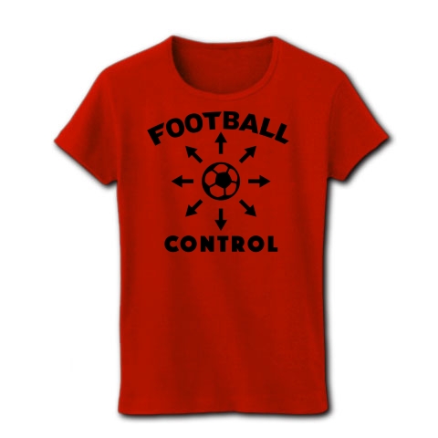 商品詳細 サッカー ボールコントロール Soccer Football グッズ デザイン Tシャツ かっこいい かわいい サッカー 部活 ドリブル ポジション サッカー魂 サッカー愛 サッカー応援 レディースtシャツ レッド デザインtシャツ通販clubt