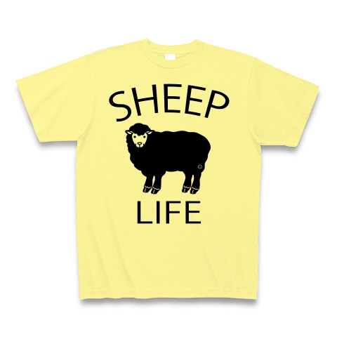 商品詳細 黒い羊 ひつじ 黒ひつじ グッズ デザイン 動物 アニマル 黒羊 アイテム Black Sheep Tシャツ トートバック イラスト 羊 未 オリジナル デザイン C Tシャツ ライトイエロー デザインtシャツ通販clubt