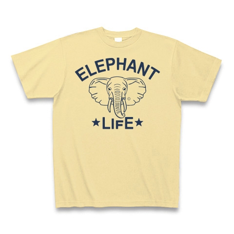 商品詳細 ゾウ 象 エレファント グッズ 青 イラスト デザイン Elephant 動物 アニマル 線画 かわいい Tシャツ トートバック 神聖な動物 大きい動物 密猟反対 オリジナル C Tシャツ ナチュラル デザインtシャツ通販clubt