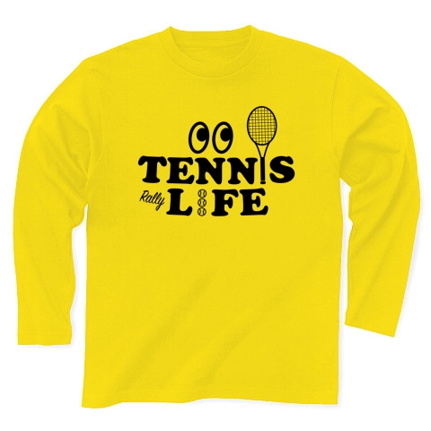 商品詳細 テニス Tennis ライフ 目玉 文字 アイテム デザイン ラケット ガット イラスト スポーツ Tシャツ サーブ 男子 女子 かっこいい かわいい 選手 画像 ボール 王子 応援 長袖tシャツ デイジー デザインtシャツ通販clubt