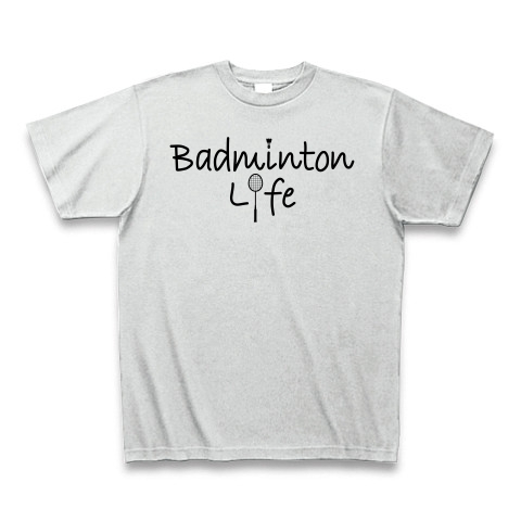 商品詳細 バドミントン Badminton 文字 スポーツライフ ラリー デザイン Tシャツ スポーツ かっこいい かわいい 女子 男子 羽球 シャトル スマッシュ ラケット イラスト プレーヤー 選手 Tシャツ アッシュ デザインtシャツ通販clubt