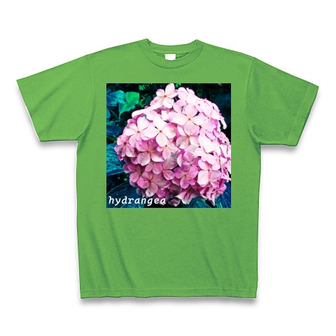 紫陽花２｜Tシャツ Pure Color Print｜ブライトグリーン