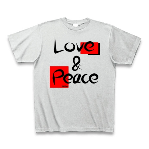 Love&Peace3｜Tシャツ Pure Color Print｜アッシュ