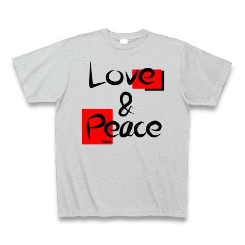 Love&Peace3｜Tシャツ Pure Color Print｜グレー