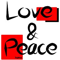 Love&Peace3｜ラグランTシャツ｜ホワイト×ロイヤルブルー
