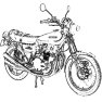 カワサキの名車 Z1ー片面プリント カワサキの名車 Z1ー片面プリント