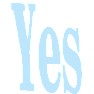 Yes or No -水色ー両面プリント Yes or No -水色ー両面プリント