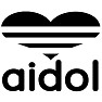 aidol ( アイドル )ハート-黒ー片面プリント aidol ( アイドル )ハート-黒ー片面プリント