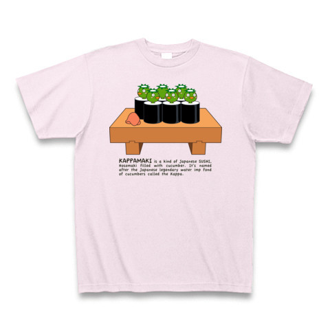 商品詳細 カッパ巻き 英語バージョン Tシャツ Pure Color Print ピーチ デザインtシャツ通販clubt