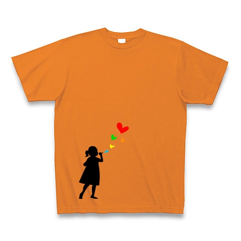 シャボン玉｜Tシャツ Pure Color Print｜オレンジ