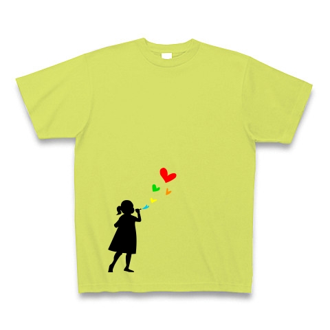 シャボン玉｜Tシャツ Pure Color Print｜ライトグリーン