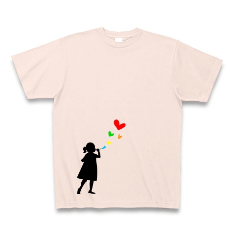 シャボン玉｜Tシャツ Pure Color Print｜ライトピンク
