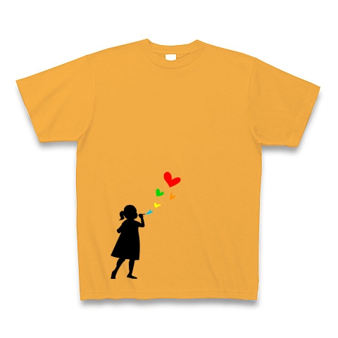 シャボン玉｜Tシャツ Pure Color Print｜コーラルオレンジ