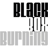 Black Box Burning 公式Tシャツ(CD)｜ラグランTシャツ｜ホワイト×ロイヤルブルー
