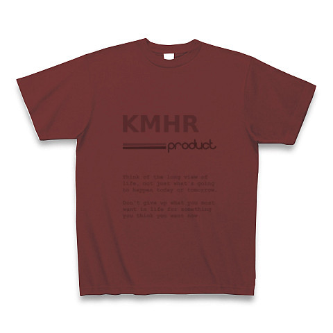 KMHR-logo｜Tシャツ｜バーガンディ