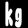 (kg)記号ー白-両面プリントーシンプル (kg)記号ー白-両面プリントーシンプル