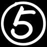 5 ・ 五 ・ 数字 ー白ー両面プリント 5 ・ 五 ・ 数字 ー白ー両面プリント